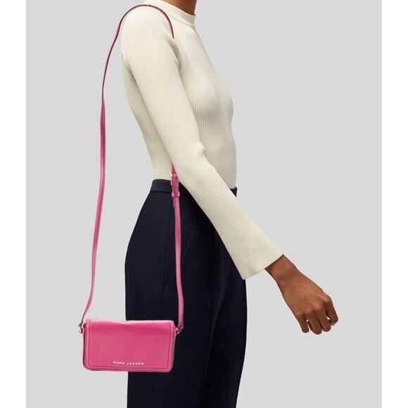 Marc Jacobs Pink Leather Crossbody Bag Cactus Flower New‎ Travel Party Concert - Picture 1 of 8